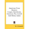 American Prose Masters: Cooper, Hawthorn door Onbekend
