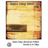 Amherst College Address List 1906 by Amherst College