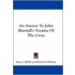 An Answer To John Martiall's Treatise Of