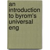An Introduction To Byrom's Universal Eng door Onbekend