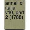 Annali D' Italia V10, Part 2 (1788) door Onbekend
