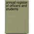 Annual Register Of Officers And Students