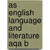 As English Language And Literature Aqa B