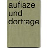 Aufiaze Und Dortrage door Otto Harnack