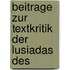 Beitrage Zur Textkritik Der Lusiadas Des