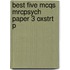 Best Five Mcqs Mrcpsych Paper 3 Oxstrt P