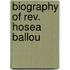 Biography Of Rev. Hosea Ballou