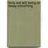 Body And Will, Being An Essay Concerning