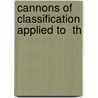 Cannons Of Classification Applied To  Th door W.C. Berwick 1881-1960 Sayers