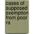 Cases Of Supposed Exemption From Poor Ra