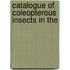 Catalogue Of Coleopterous Insects In The