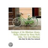 Catalogue Of The Aldenham Library, Mainl door Helen Rudd