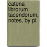 Catena Librorum Tacendorum, Notes, By Pi door Henry Spencer Ashbee