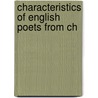 Characteristics Of English Poets From Ch door William Minto