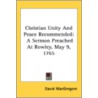 Christian Unity And Peace Recommended: A door Onbekend