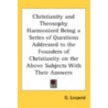 Christianity And Theosophy Harmonized Be by Unknown