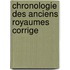 Chronologie Des Anciens Royaumes Corrige
