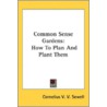 Common Sense Gardens: How To Plan And Pl door Onbekend