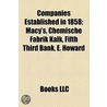 Companies Established In 1858: Macy's, C by Books Llc