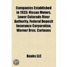 Companies Established In 1933: Nissan Mo by Books Llc