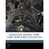 Complete Works, 1598-1628, Now First Col