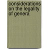 Considerations On The Legality Of Genera door Onbekend