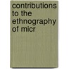 Contributions To The Ethnography Of Micr door Ryo Matsumura