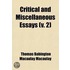 Critical And Miscellaneous Essays (V. 2)