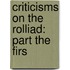 Criticisms On The Rolliad: Part The Firs