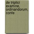 De Triplici Examine, Ordinandorum, Confe