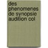Des Phenomenes De Synopsie  Audition Col