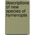 Descriptions Of New Species Of Hymenopte