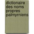 Dictionaire Des Noms Propres Palmyrniens