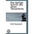 Die Heilige Schrift Des Alten Testaments
