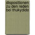 Dispositionen Zu Den Reden Bei Thukydide