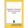 Doderlein's Handbook Of Latin Synonyms ( by Unknown