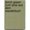 Durch Gosen Zum Sinai Aus Dem Wanderbuch by Georg Ebers