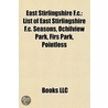 East Stirlingshire F.C.: List Of East St by Books Llc
