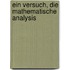 Ein Versuch, Die Mathematische Analysis