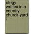 Elegy Written In A Country Church-Yard :