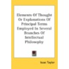 Elements Of Thought Or Explanations Of P door Onbekend