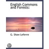 English Commons And Forests: door Onbekend