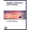 English Commons And Forests: by Unknown