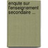Enqute Sur L'Enseignement Secondaire ...