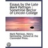 Essays By The Late Mark Pattison : Somet
