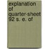Explanation Of Quarter-Sheet 92 S. E. Of