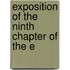 Exposition Of The Ninth Chapter Of The E