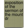 Exposition Of The Sermon Of The Mount Dr by Unknown