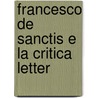 Francesco De Sanctis E La Critica Letter by Pio Ferrieri