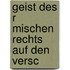 Geist Des R Mischen Rechts Auf Den Versc